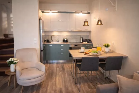 Artemis - Διαμέρισμα με πατάρι στο κέντρο της Ερέτριας Κουζίνα