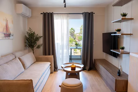 Poseidon - Luxury apartment at the center of Eretria Living room